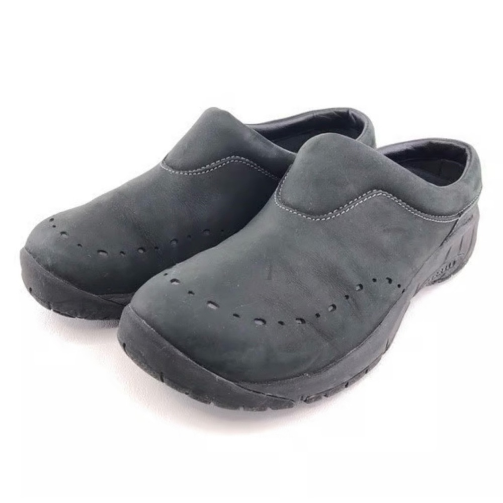 Merrell Encore Blip Shoes Women's Black Suede Slip On Mule Clogs J48234 Size 8.5